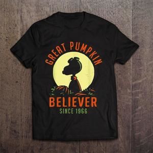 Peanuts Great Pumpkin Believer Since 1966 Halloween Gift Unisex Tee